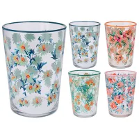 Pahar Promstore Flower 0.51l / Sticlă / Multicolor