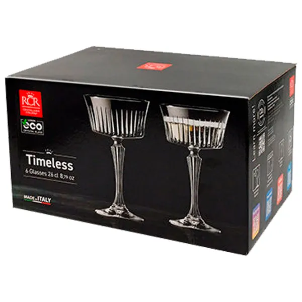 Set de pahare RCR Timeless 0.26l / Cristal / Multicolor photo 3 Set de pahare RCR Timeless 0.26l / Cristal / Multicolor photo 3