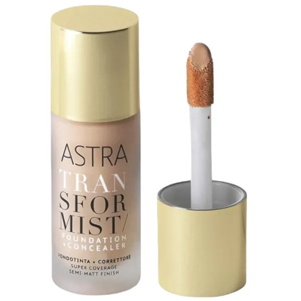 Тональный крем Astra Foundation + Concealer 18 мл/ Лебедь photo 1