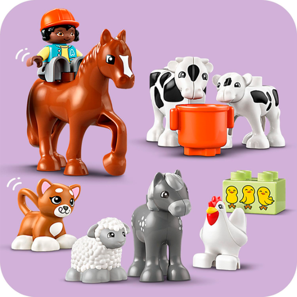 Constructor LEGO Caring for Animals at the Farm Fermă/ Multicolor photo 6