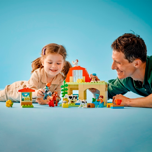 Constructor LEGO Caring for Animals at the Farm Fermă/ Multicolor photo 10