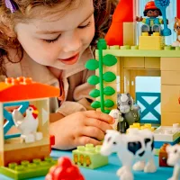 Constructor LEGO Caring for Animals at the Farm Fermă/ Multicolor photo 11