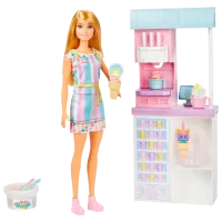 Păpușă Barbie Magazin de înghețată HCN46 model / 4+