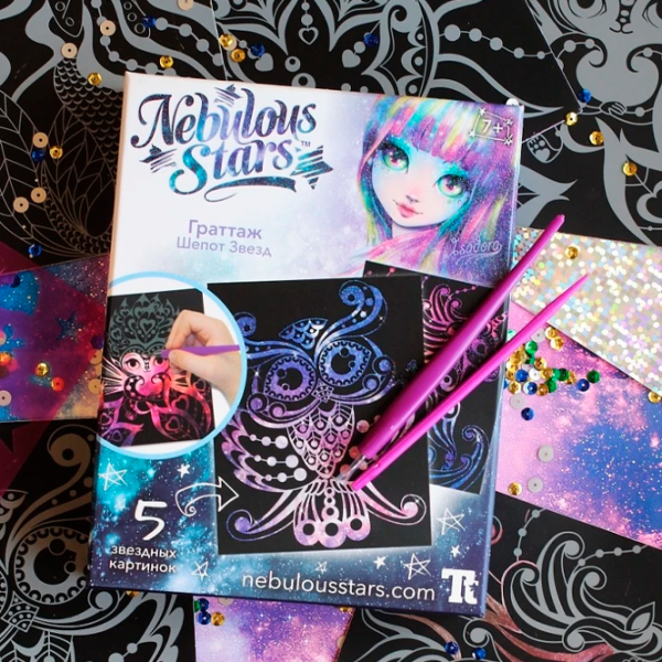 Set de creație Nebulous Stars Scratch & Sketch 11014 7+/ Multicolor Multicolor photo 4
