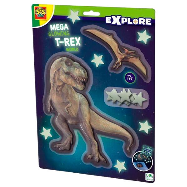 Set de creație SES Explore Mega Glowin T-Rex World 25129S 5+/ Multicolor Multicolor photo 1