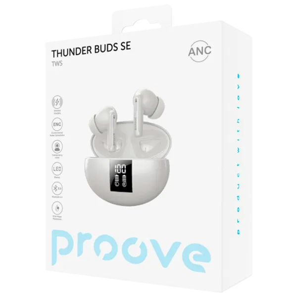 Наушники Proove Thunder Buds SE with ANC Серый Белый Беспроводные/ Персональный photo 4