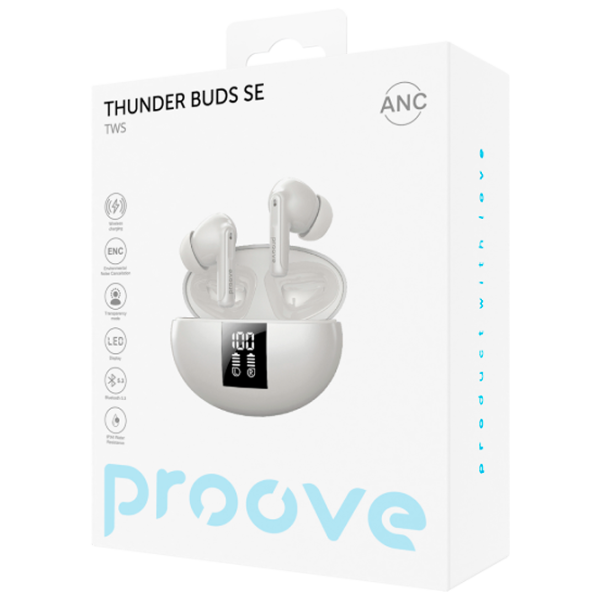Наушники Proove Thunder Buds SE with ANC Серый Белый Беспроводные/ Персональный photo 4
