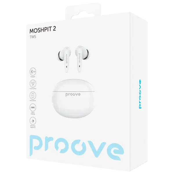 Наушники Proove MoshPit 2 Серый Белый Беспроводные/ Персональный photo 4 Наушники Proove MoshPit 2 Серый Белый Беспроводные/ Персональный photo 4