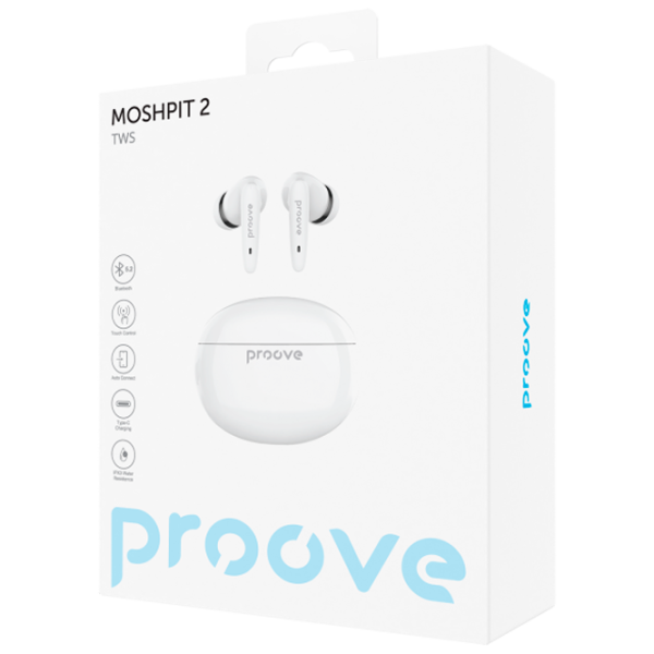 Наушники Proove MoshPit 2 Серый Белый Беспроводные/ Персональный photo 4 Наушники Proove MoshPit 2 Серый Белый Беспроводные/ Персональный photo 4