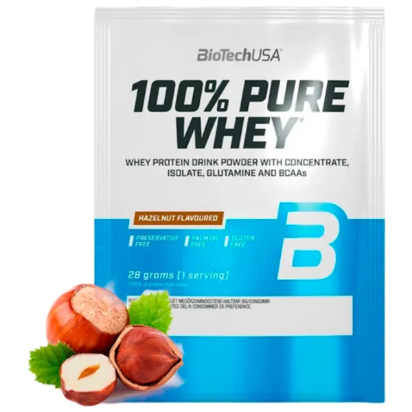 Proteină BioTechUSA 100% Pure Whey 28 g (5999076238491) praf/ Alune photo 1 Proteină BioTechUSA 100% Pure Whey 28 g (5999076238491) praf/ Alune photo 1