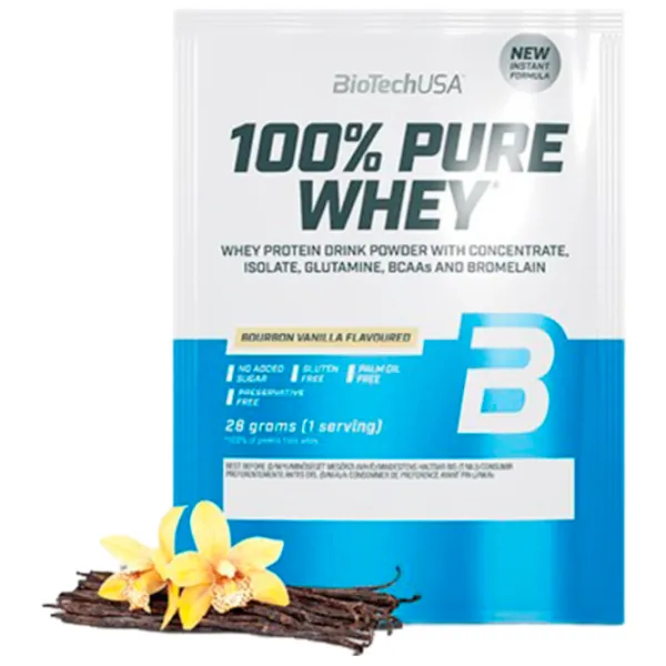Proteină BioTechUSA 100% Pure Whey 28 g (5999076238460) praf/ Vanilie Bourbon photo 1 Proteină BioTechUSA 100% Pure Whey 28 g (5999076238460) praf/ Vanilie Bourbon photo 1