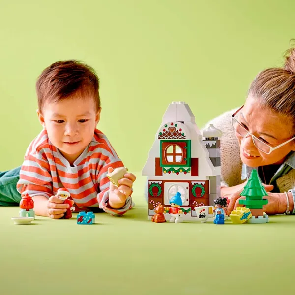 Constructor LEGO Santa's Gingerbread House Figuri/ Multicolor photo 11