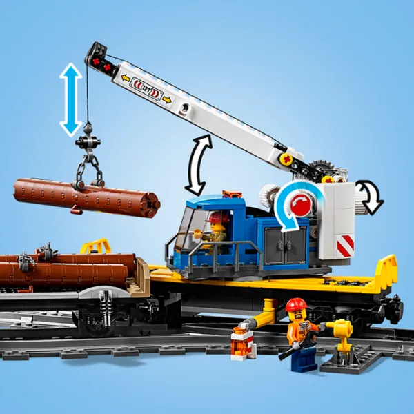 Constructor cu telecomandă LEGO Cargo Train Tren/ Multicolor photo 6