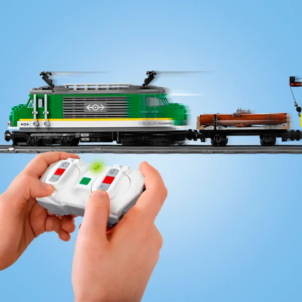 Constructor cu telecomandă LEGO Cargo Train Tren/ Multicolor photo 9