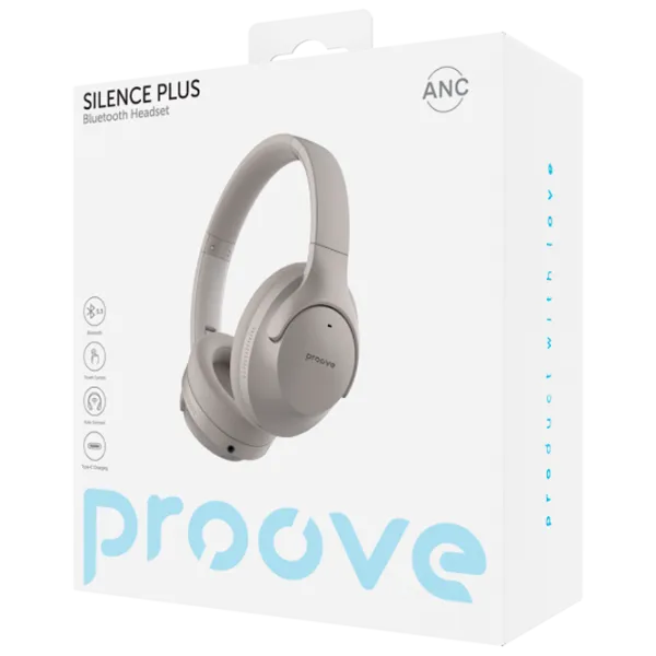 Наушники Proove Silence Plus with ANC Beige Серый Беспроводные/ Персональный photo 5