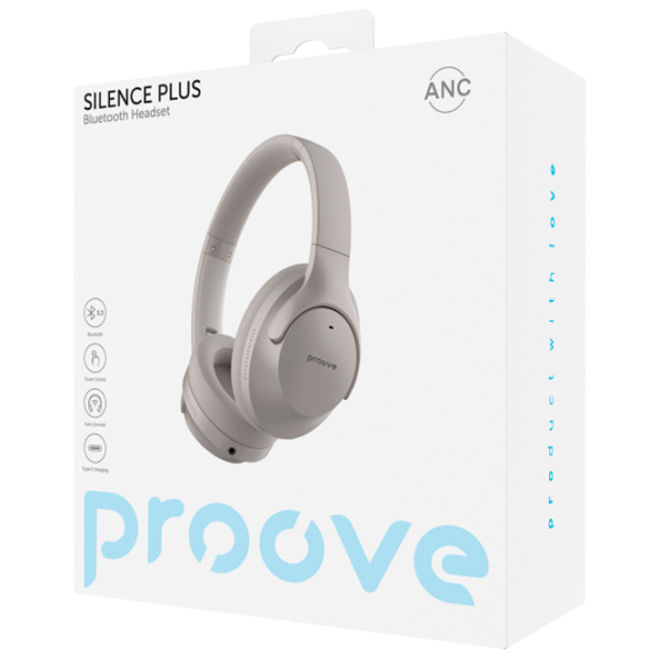 Наушники Proove Silence Plus with ANC Beige Серый Беспроводные/ Персональный photo 5