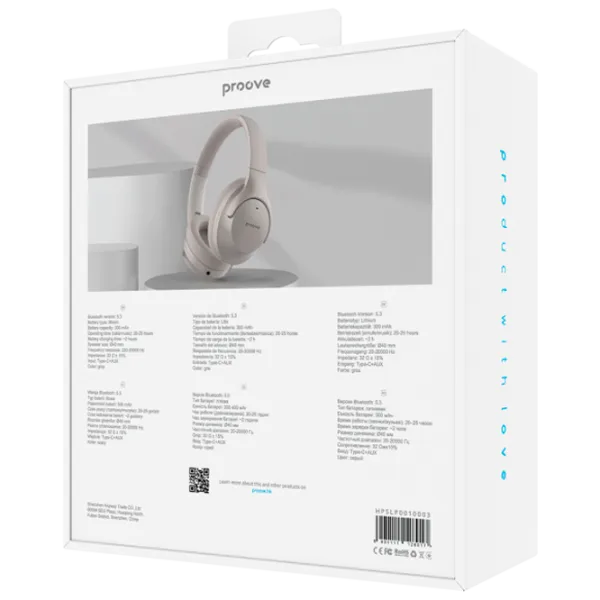 Наушники Proove Silence Plus with ANC Beige Серый Беспроводные/ Персональный photo 6
