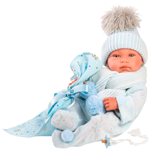 Păpușă Llorens Tino Toquilla Bambi Azul 84337 bebeluș/ 3+ photo 1