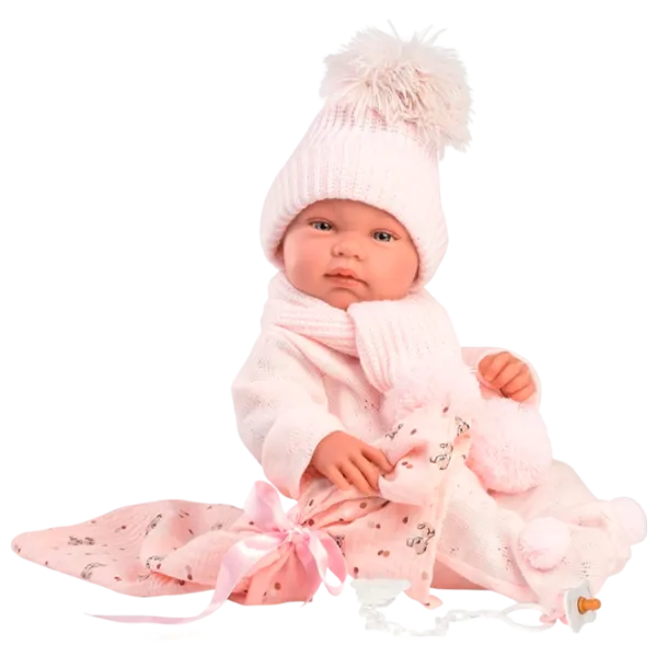 Păpușă Llorens Tina Toquilla Bambi Rosa 84338 bebeluș/ 3+ photo 1
