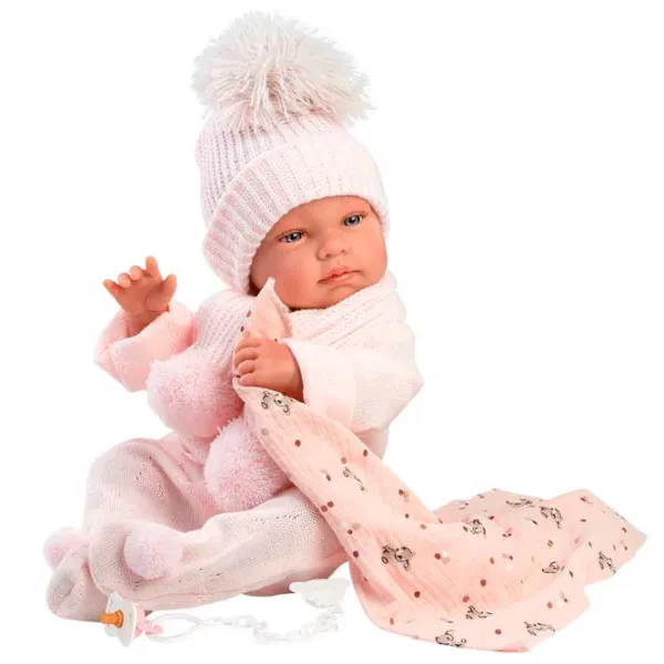 Păpușă Llorens Tina Toquilla Bambi Rosa 84338 bebeluș/ 3+ photo 2