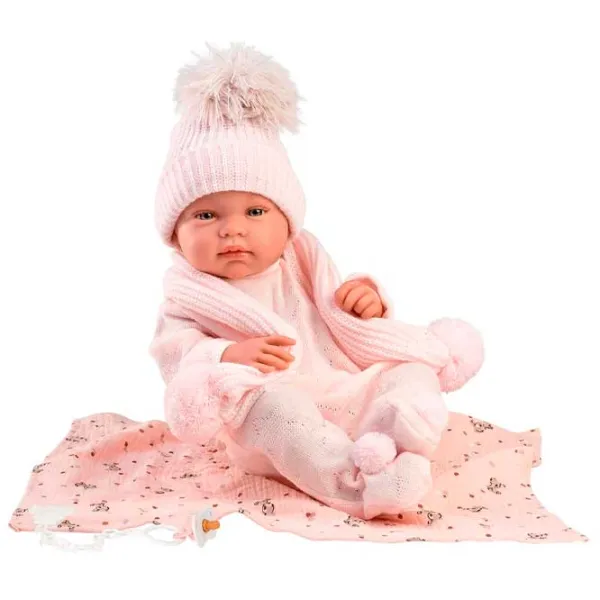 Păpușă Llorens Tina Toquilla Bambi Rosa 84338 bebeluș/ 3+ photo 3