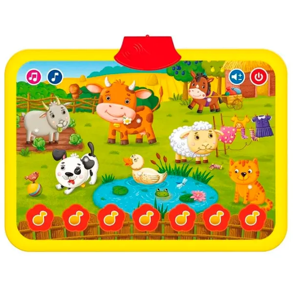 Covoraş pentru joc Bo. Farm Animals (4743199002504) 0+/ Dreptunghiular/ Yellow photo 1