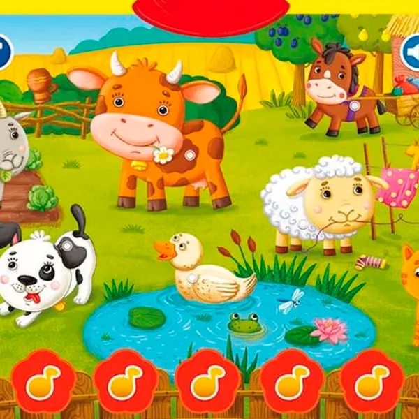 Covoraş pentru joc Bo. Farm Animals (4743199002504) 0+/ Dreptunghiular/ Yellow photo 2