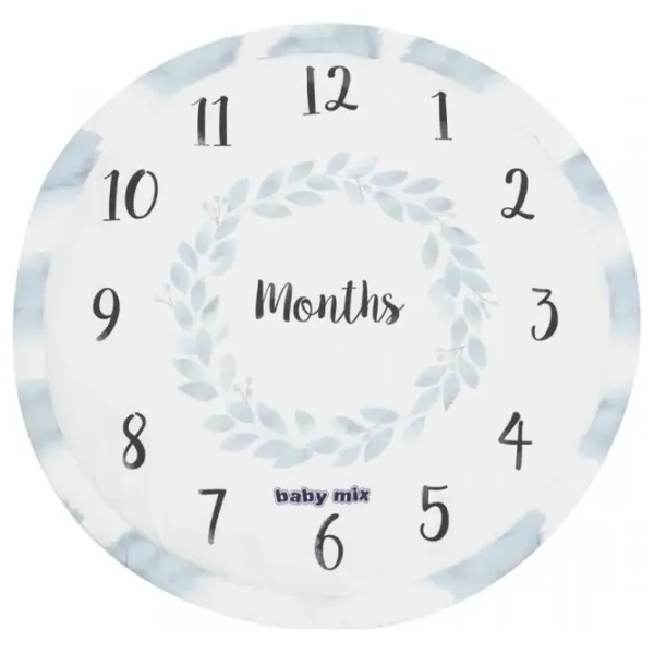 Игровой коврик Baby Mix Months (53100) 0+/ Круглый/ Белый photo 3