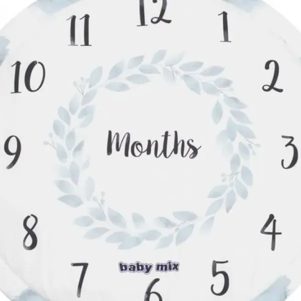 Игровой коврик Baby Mix Months (53100) 0+/ Круглый/ Белый photo 4