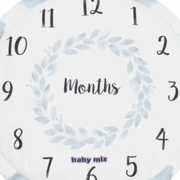 Игровой коврик Baby Mix Months (53100) 0+/ Круглый/ Белый photo 4