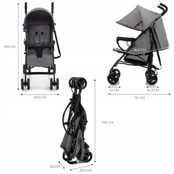 Детская коляска KinderKraft Tik 5902533922833/ Серый photo 5