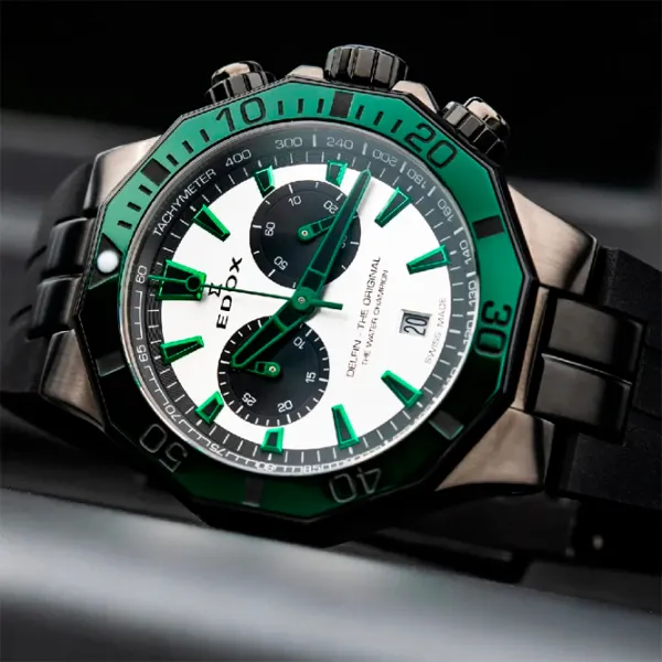 Ceas de mână pentru bărbați Edox 10112 37GNVCA ANV Cuarț/ 43 mm photo 3 Ceas de mână pentru bărbați Edox 10112 37GNVCA ANV Cuarț/ 43 mm photo 3