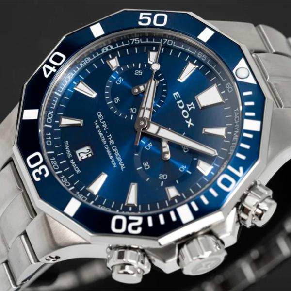 Ceas de mână pentru bărbați Edox 10112 3BUM BUIN Cuarț/ 43 mm photo 4 Ceas de mână pentru bărbați Edox 10112 3BUM BUIN Cuarț/ 43 mm photo 4