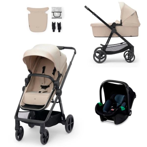 Cărucior pentru copil KinderKraft Newly 3in1 Mink Pro KSNEWL00BEG300I/ Beige photo 3