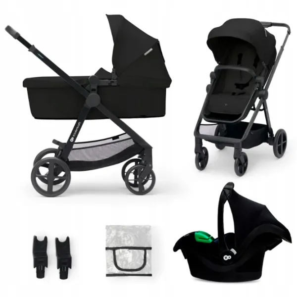 Детская коляска KinderKraft Newly 3in1 Mink Pro KSNEWL00BLK300I/ Черный photo 6