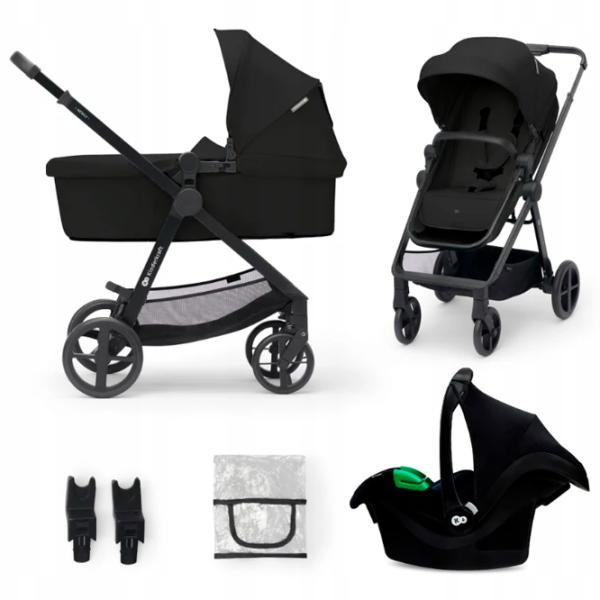 Детская коляска KinderKraft Newly 3in1 Mink Pro KSNEWL00BLK300I/ Черный photo 6