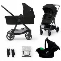 Детская коляска KinderKraft Newly 3in1 Mink Pro KSNEWL00BLK300I/ Черный photo 6