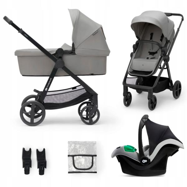 Cărucior pentru copil KinderKraft Newly 3in1 Mink Pro KSNEWL00GRY300I/ Gray photo 7
