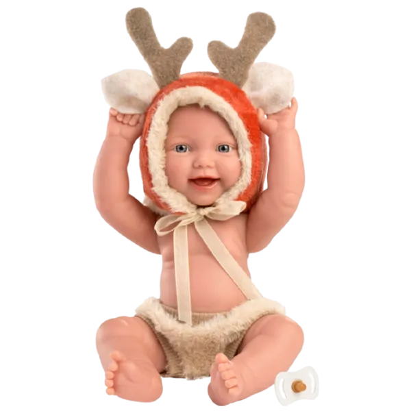 Păpușă Llorens Mini Baby Boy Reindeer 63202 bebeluș/ 3+ photo 1