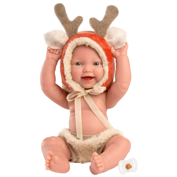 Păpușă Llorens Mini Baby Boy Reindeer 63202 bebeluș/ 3+ photo 1