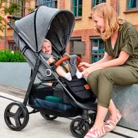 Детская коляска KinderKraft Grande Plus KSGRAN00GRY0000/ Серый photo 7