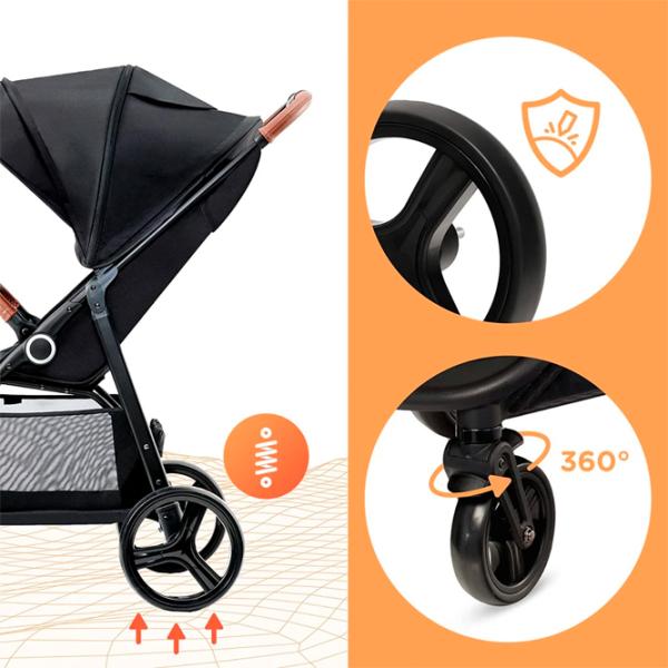 Детская коляска KinderKraft Grande Plus KSGRAN00PNK0000/ Розовый photo 7