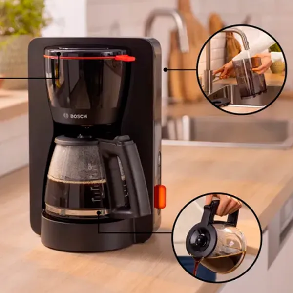 Cafetieră Bosch TKA3M133 1.4 l/ Black photo 5