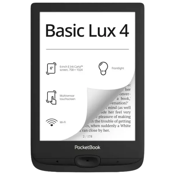 Электронная книга Pocketbook 618 Basic Lux 4 6"/ E-Ink Carta/ 8 ГБ/ Черный photo 1