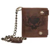 Кошелек для мужчин Green Burry Vintage Biker Натуральная кожа/ Коричневый