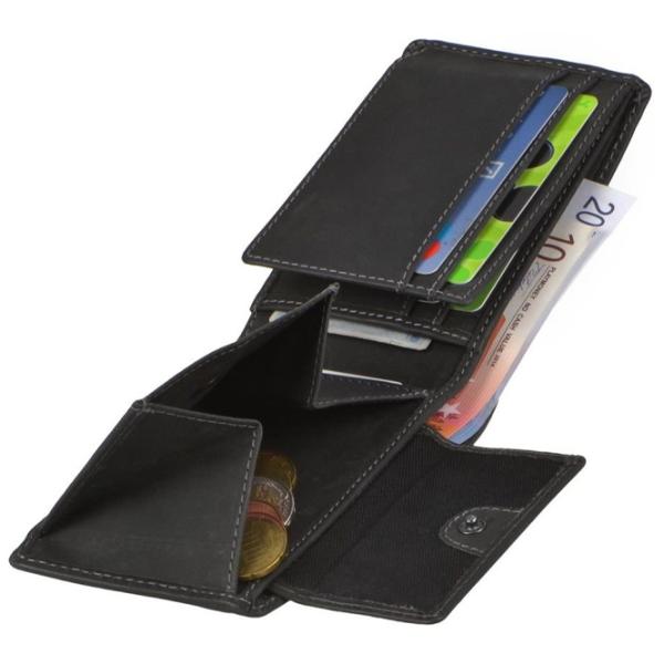 Portmoneu pentru bărbați Green Burry Mini 1799-BL-20 Piele naturală/ Black photo 4