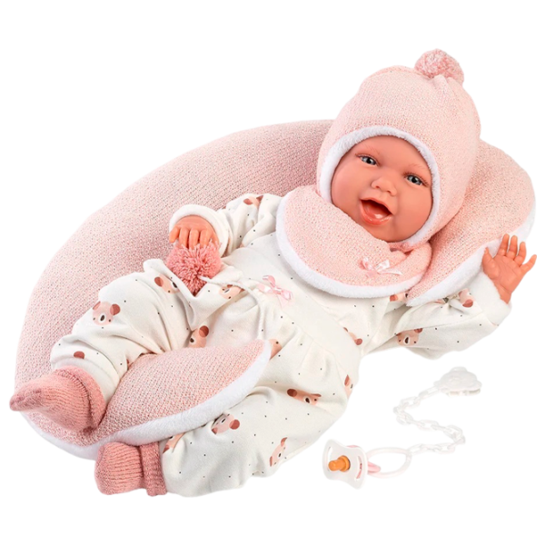 Păpușă Llorens Mimi Sonrisas Cojín Luna 74104 bebeluș/ 3+ photo 1