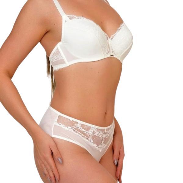 Set lengerie pentru femei Balaloum AP9405/ 1 80D/ Ivory/ Slip photo 2