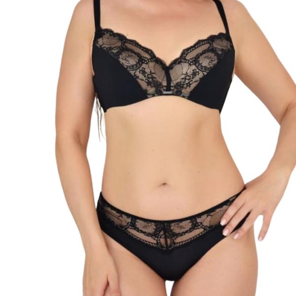 Set lengerie pentru femei Balaloum AP9405/ 1 80D/ Black/ Slip photo 1