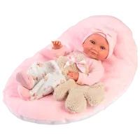 Кукла Llorens Nico Cojín Azul y Osito 73808 малыш/ 3+